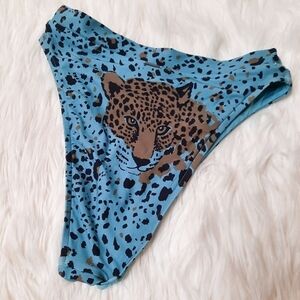 Victoria's Secret Rare Blue Leopard Bikini Bottom S